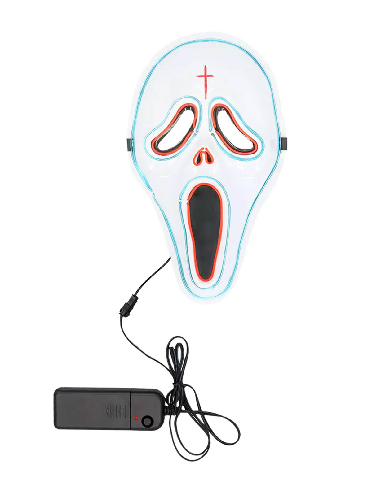 Leuchtende LED-Geistmaske Halloween fÃ¼r Erwachsene