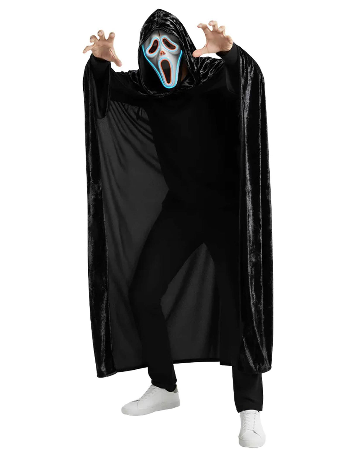 Leuchtende LED-Geistmaske Halloween fÃ¼r Erwachsene
