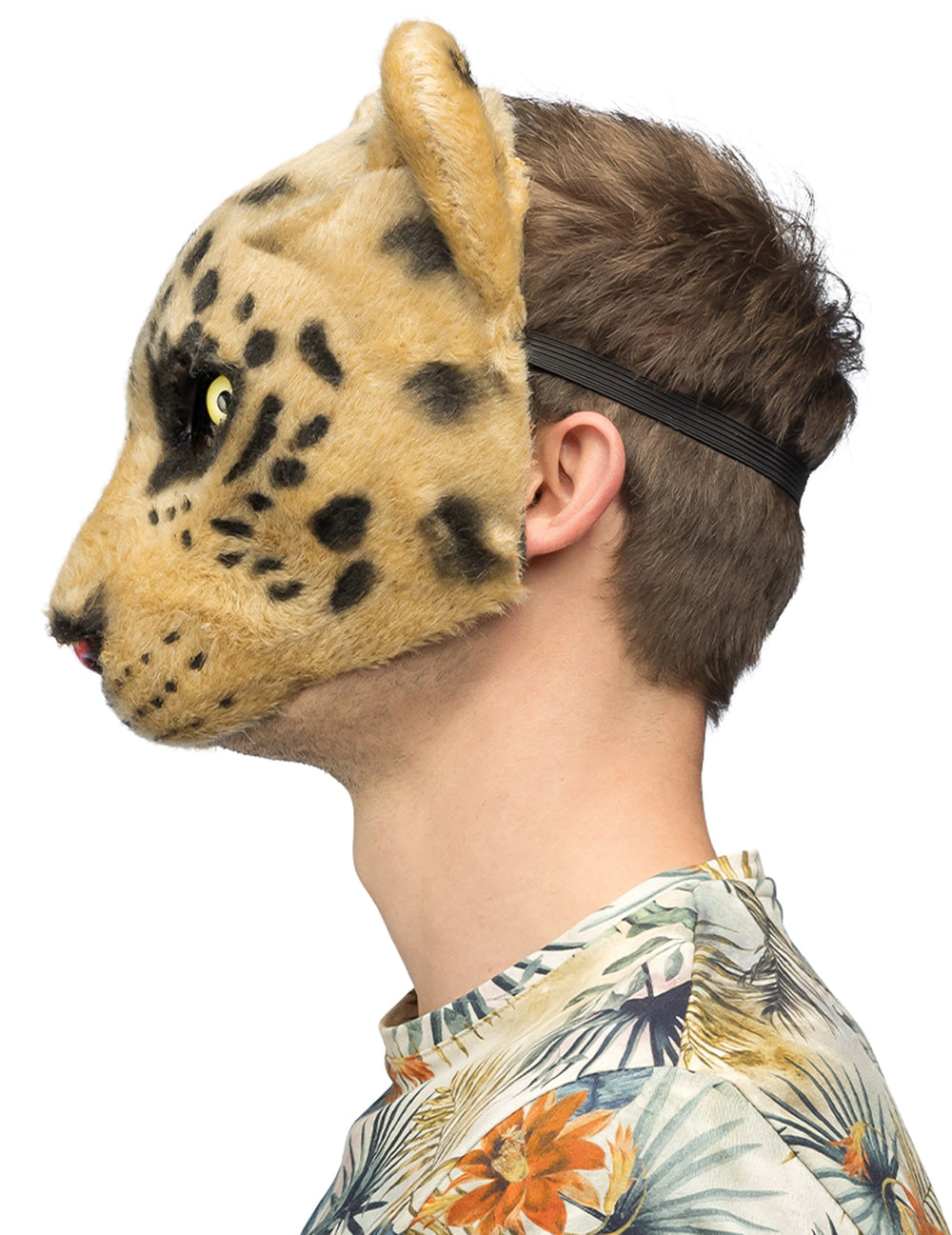 Vue de profil du Masque Léopard pour adultes et enfants