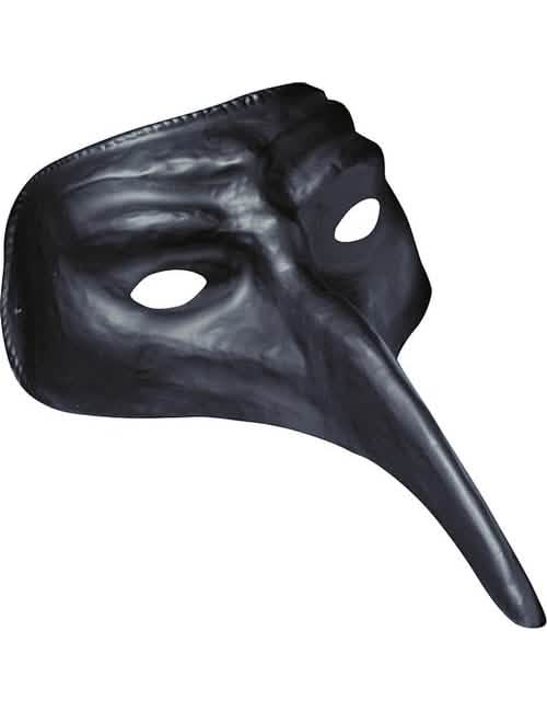 Langes Nasenmasken für Erwachsene Schwarz
