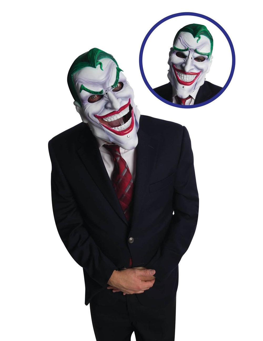Detail des beweglichen Kiefers der luxuriösen beweglichen Joker-Maske