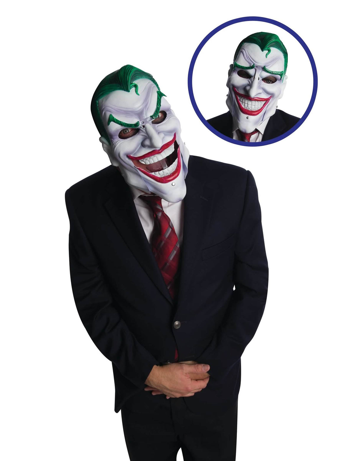 Detail des beweglichen Kiefers der luxuriösen beweglichen Joker-Maske