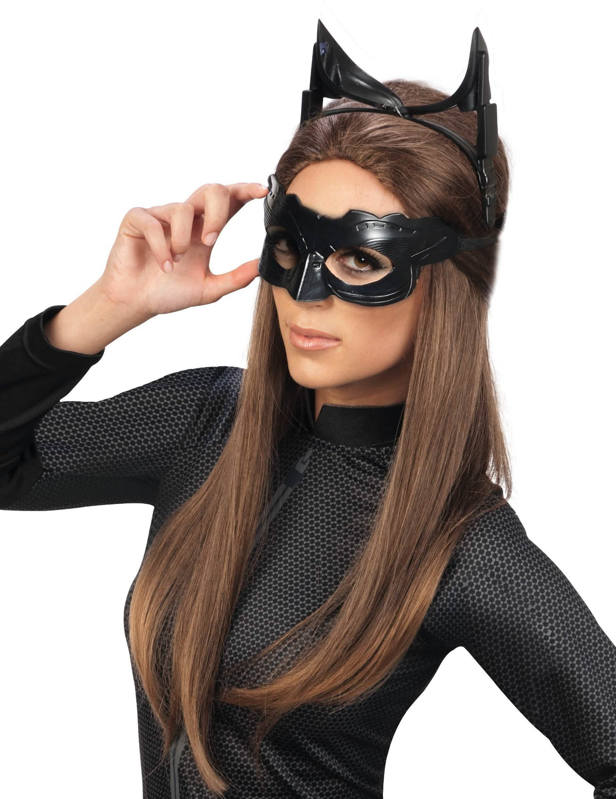 Masque luxe Catwoman The Dark Night rises pour adulte noir