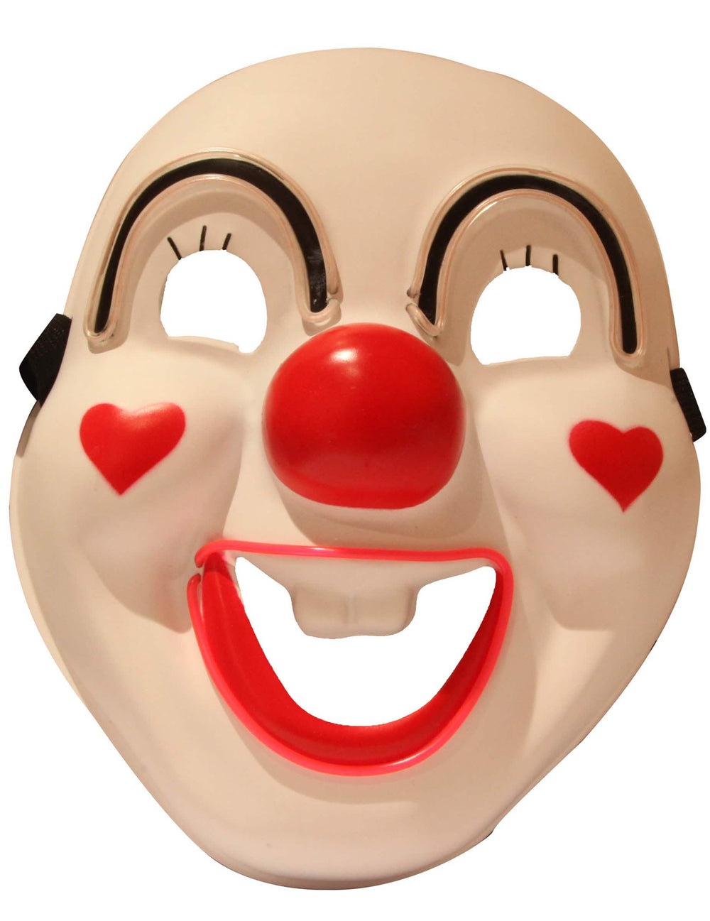 Vue avec LEDs allumées du masque luxe LED clown rigolo