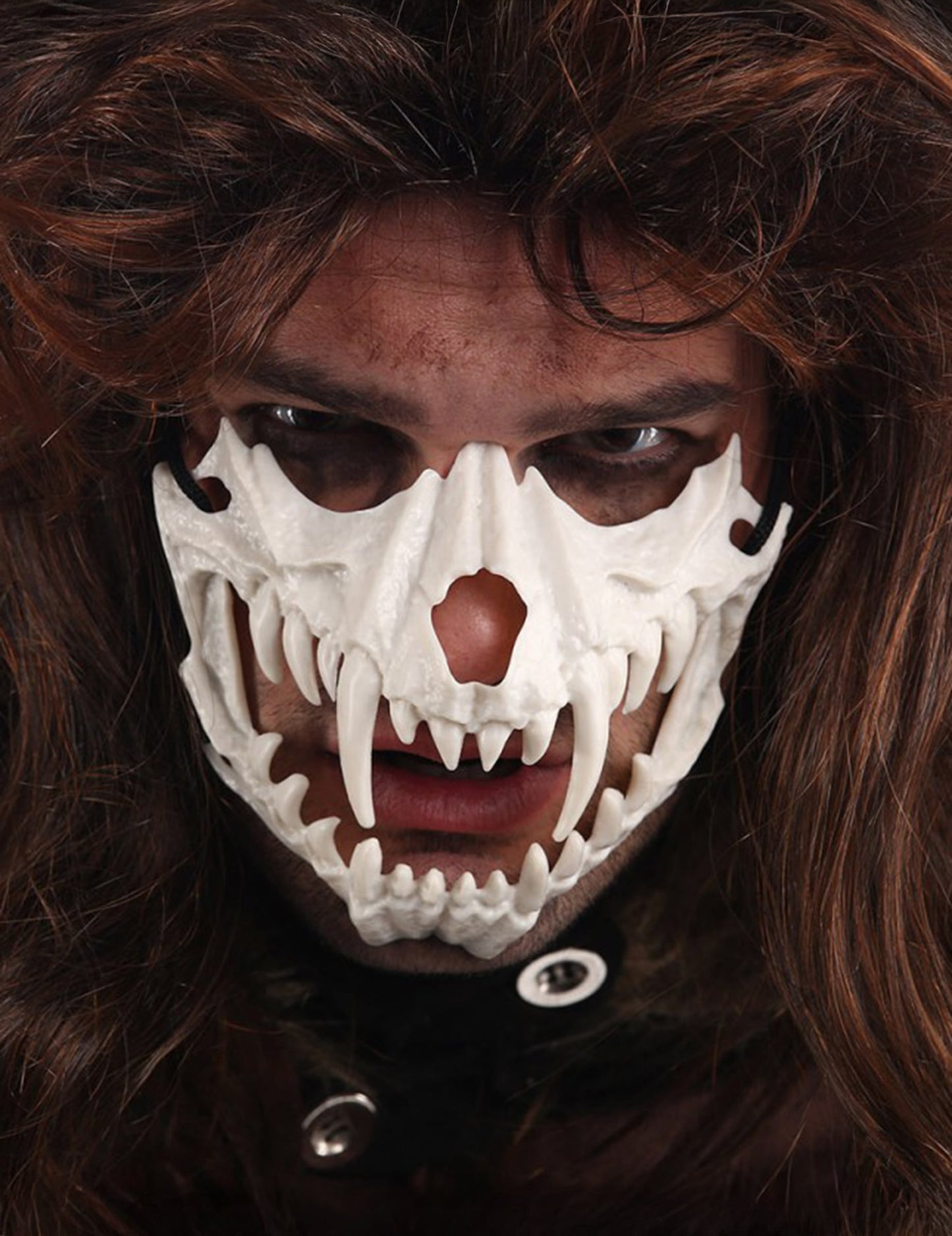 Masque mâchoire squelette pour adulte blanc
