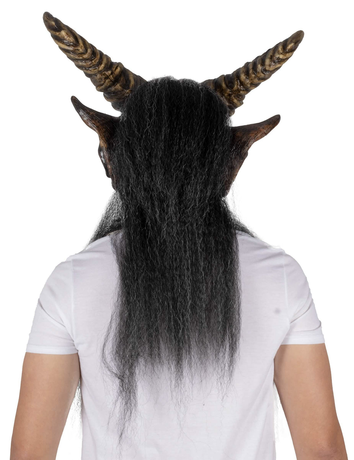 Monster-Maske schwarz mit Hörnern für Erwachsene Premium
