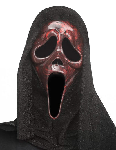 Rote Screamâ„¢ Maske marmoriert â€“ KostÃ¼m-ZubehÃ¶r fÃ¼r Erwachsene