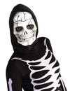 Masque squelette avec cagoule pour enfant noir et blanc