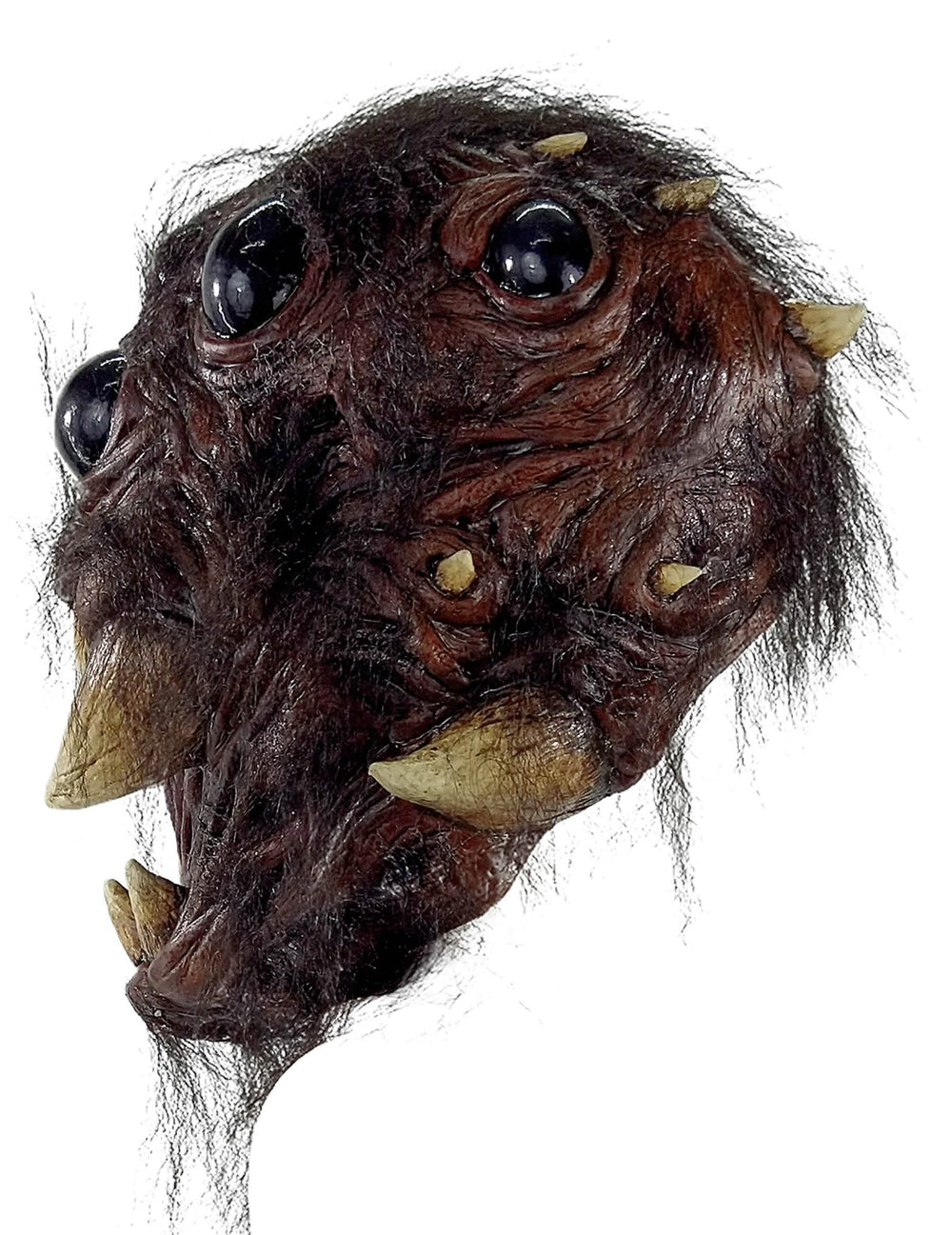 Seitenansicht der Spinnenkopf-Maske