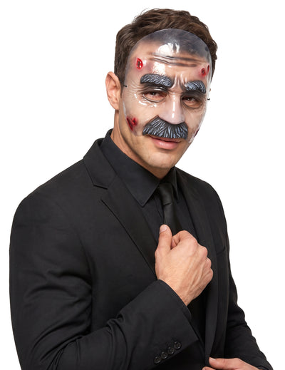 Transparente Maske mit Bart