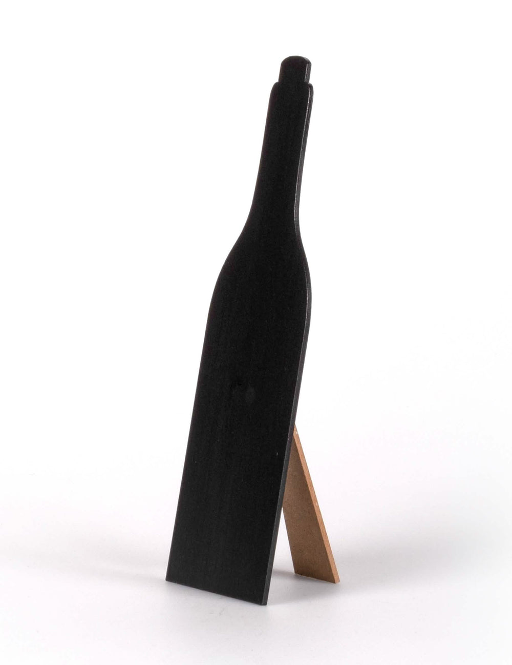 Seitenansicht des Flaschen-Weinmenüs auf Schiefertafel