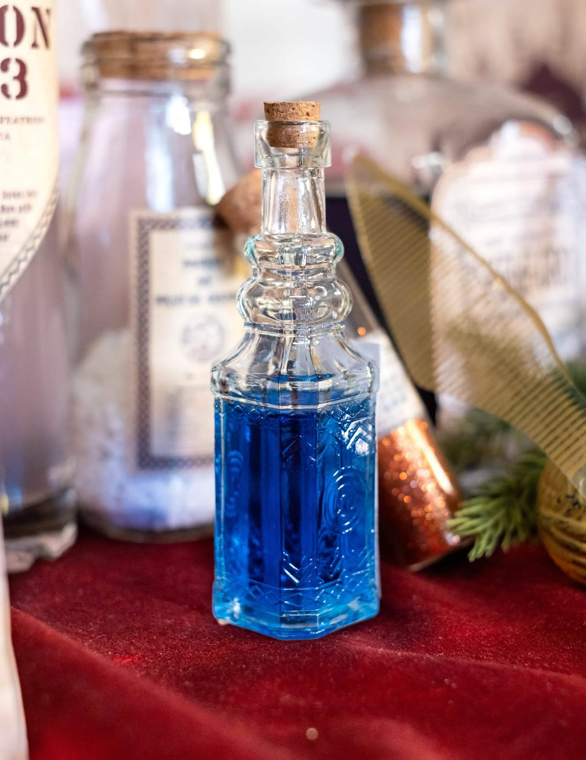 Geschenk-Flasche aus Glas mit 12 cm Höhe