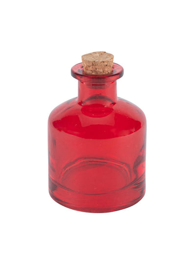 Kleine rote Glasflasche 5 x 7 cm 5,6 cl