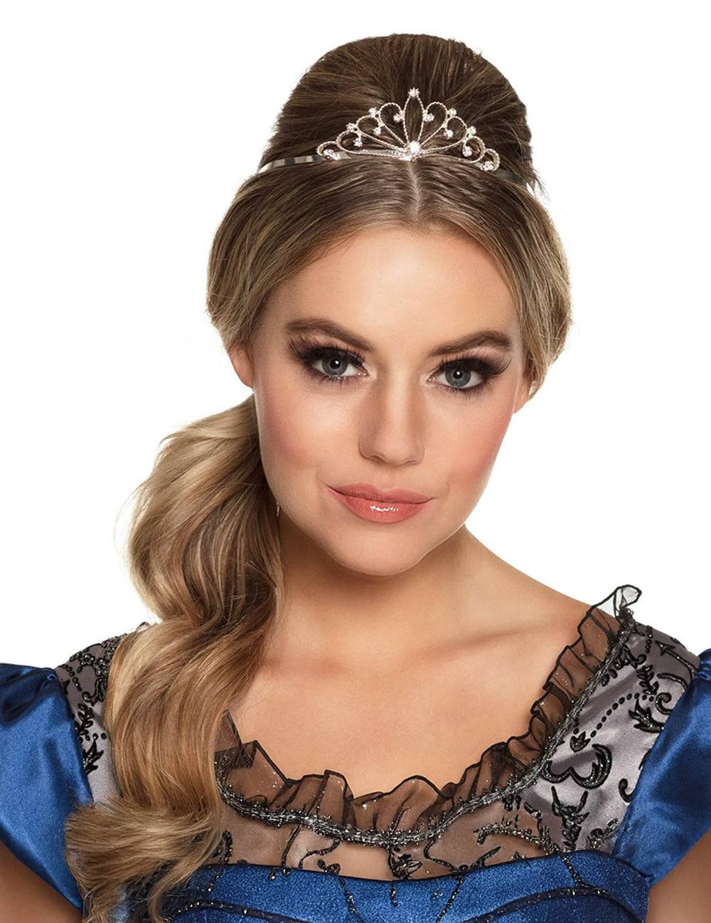 Mini-Silberkrone für Damen mit Strass