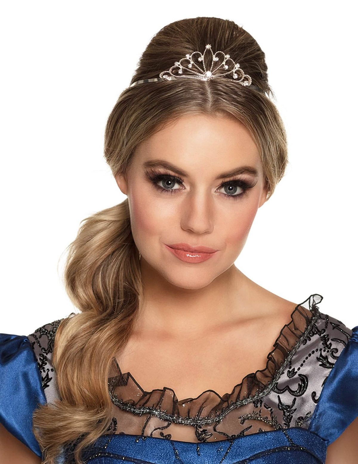Mini-Silberkrone für Damen mit Strass