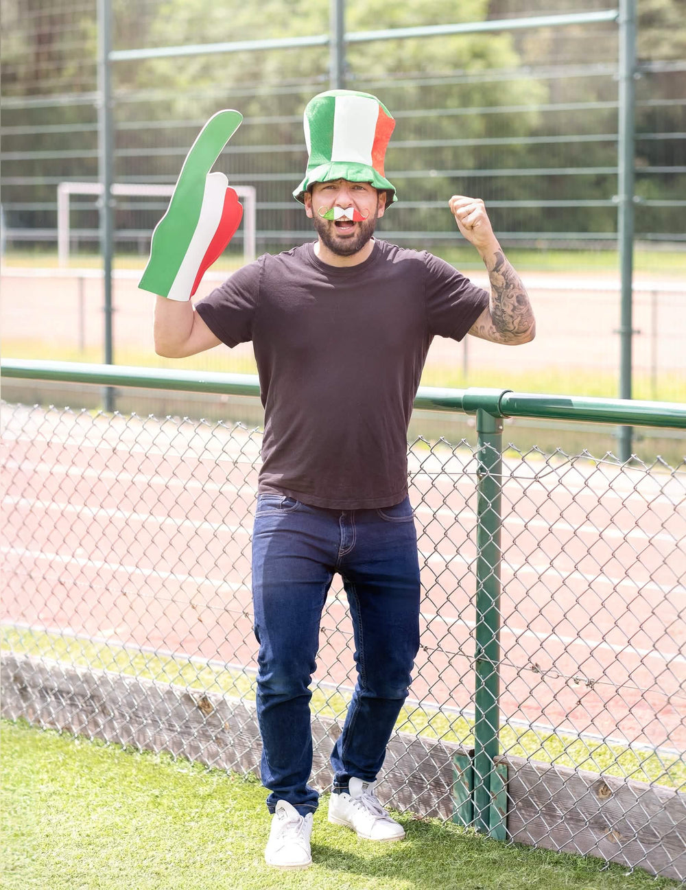 Italiener supporter Schnurrbart für Erwachsene