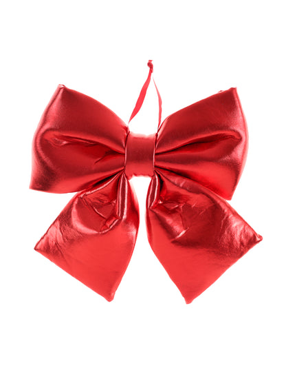 Nud papillon métallisé rouge 21,5 x 25 cm