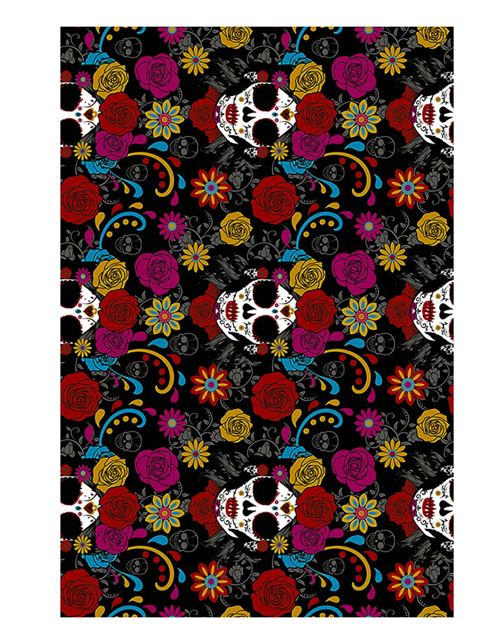 Détail du motif de la nappe Catrina Dia de los muertos