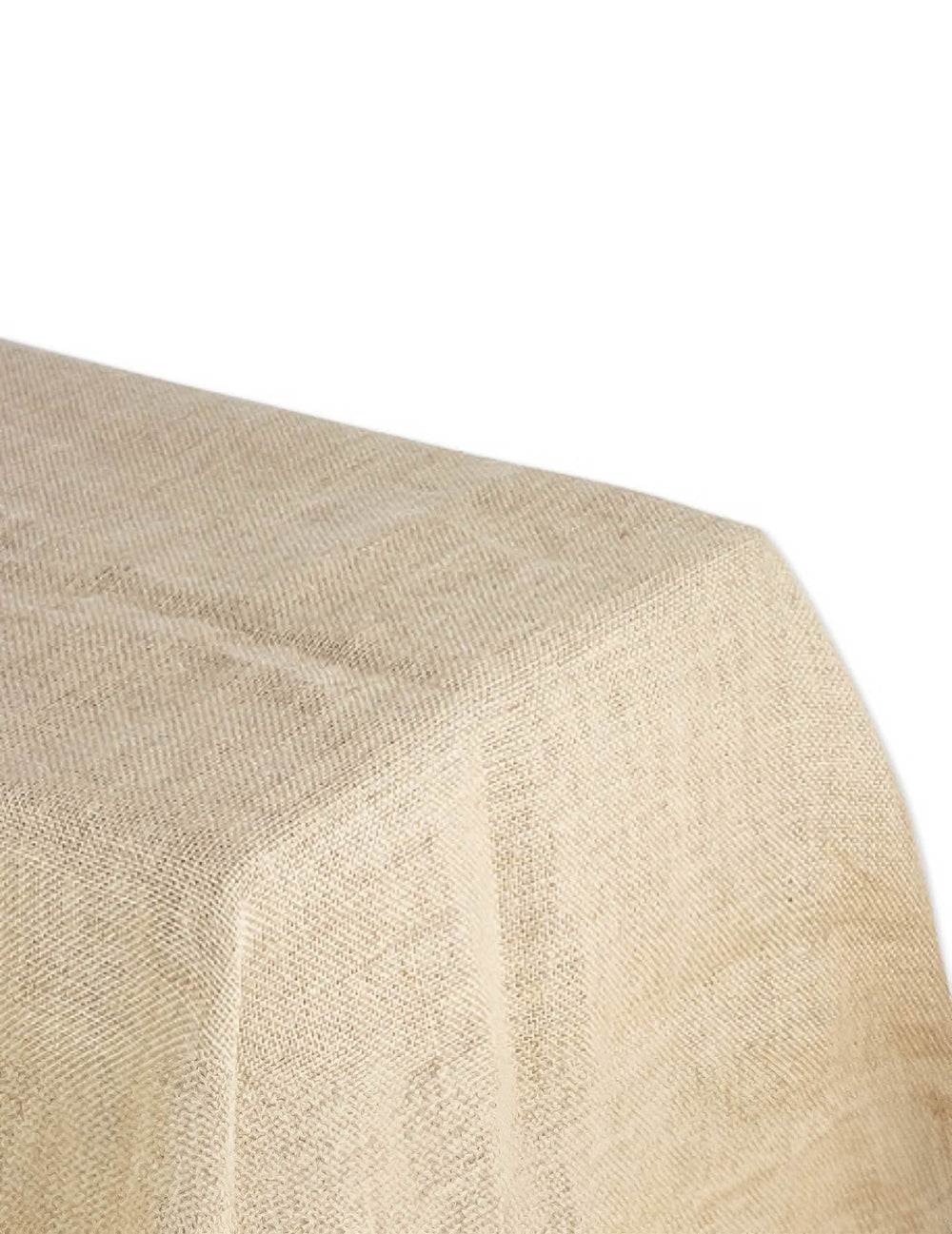 Rechteckige, bohèmehafte und natürliche Tischdecke aus Jute Beige