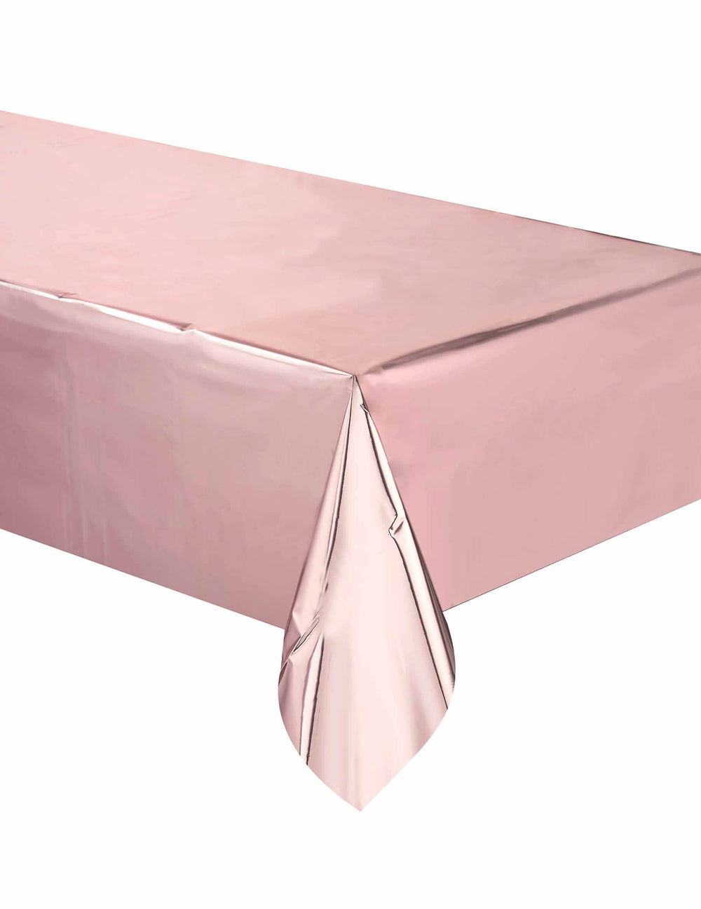 Nappe en plastique rose gold pour fête rose gold métallisé