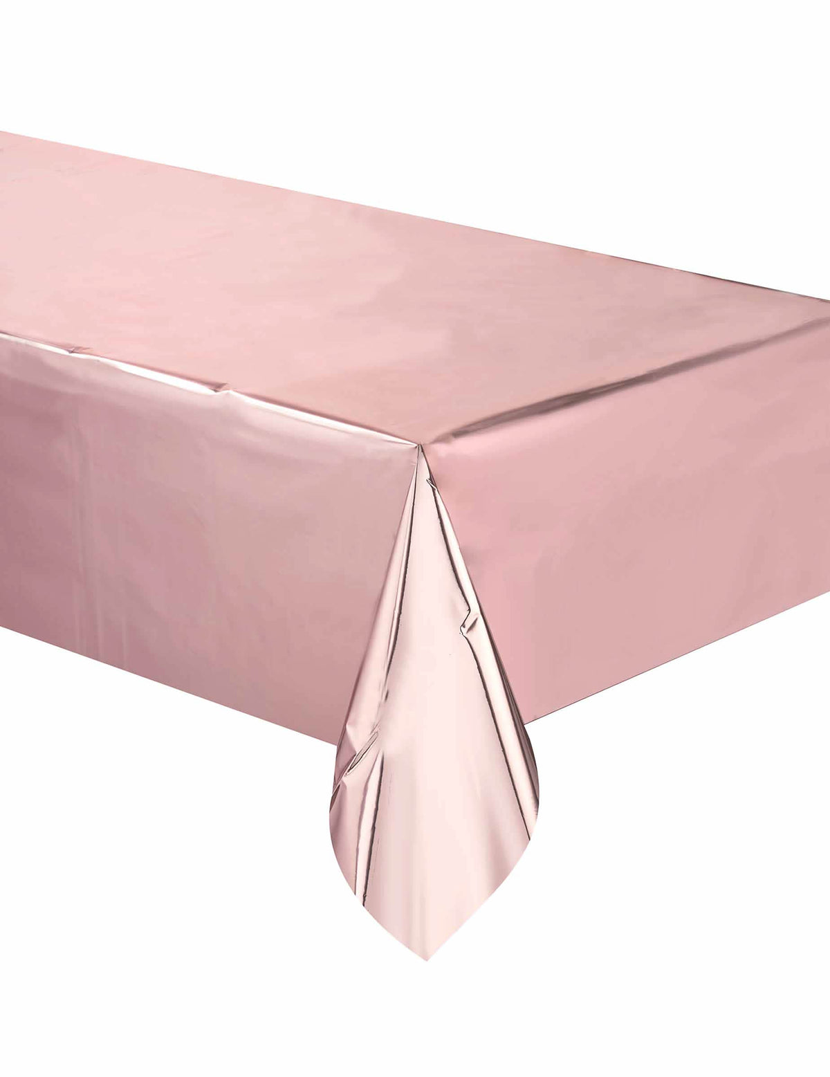 Nappe en plastique rose gold pour fête rose gold métallisé