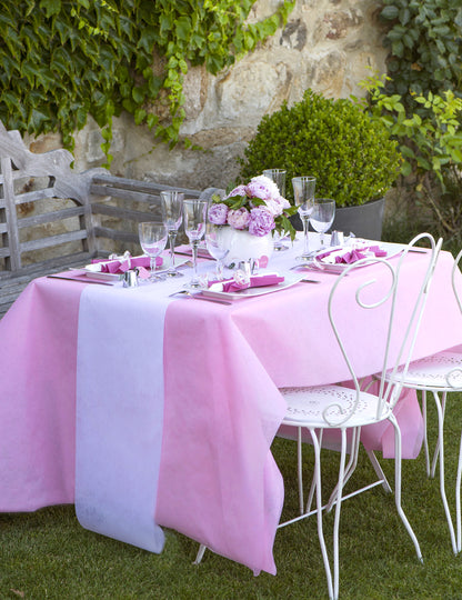 Tischdecke von der Rolle aus Vlies Rosa 10m x 1.20m