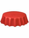 Nappe jetable ronde en plastique pour anniversaire rouge