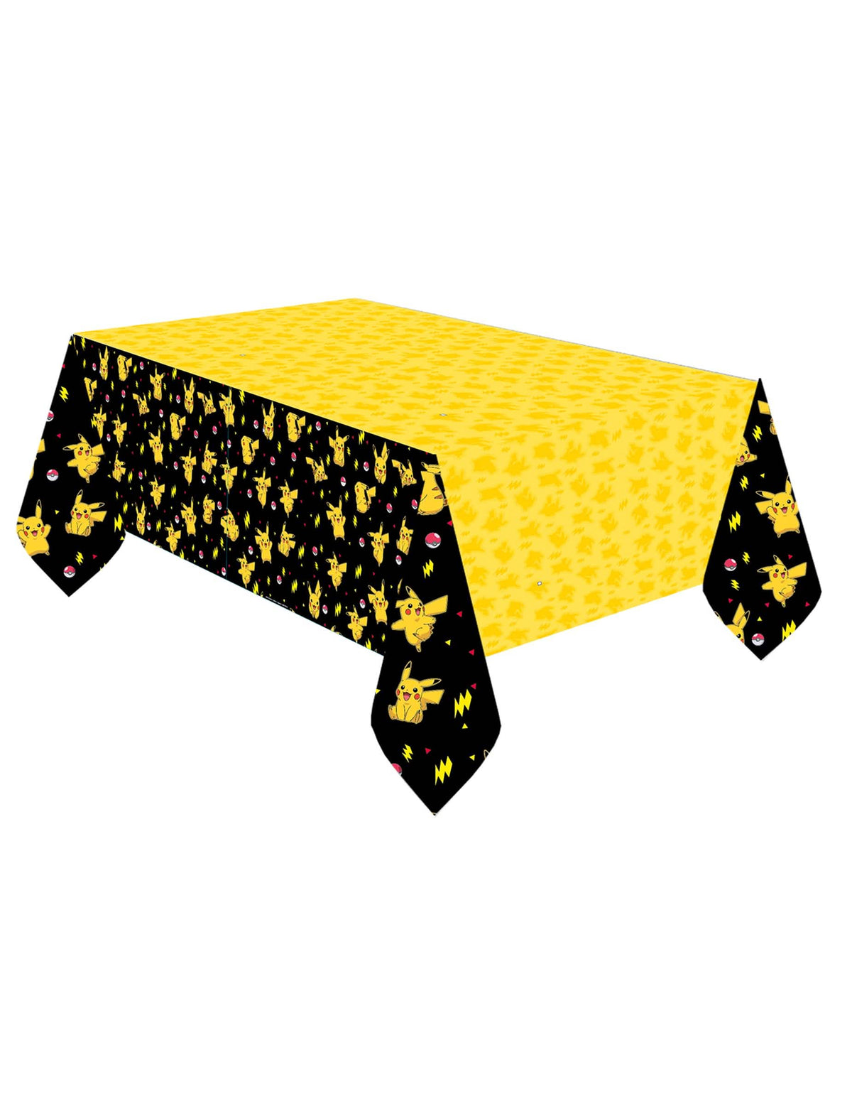 Nappe Pokémon Pikachu jaune et noire avec motifs Pokéball