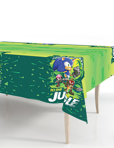 Nappe Sonic Prime verte sur le thème jungle