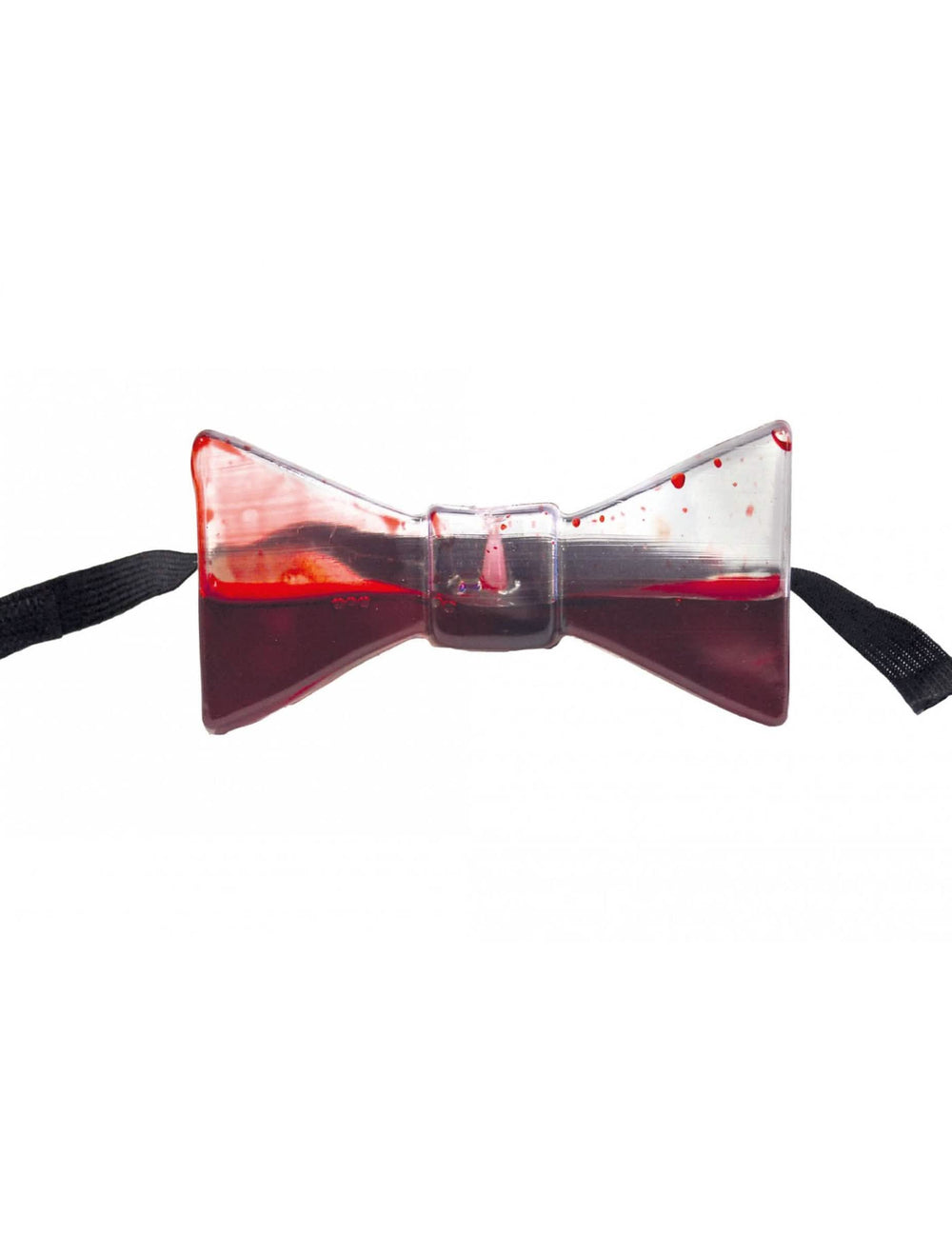 Nœud papillon avec faux sang pour adulte transparent et rouge