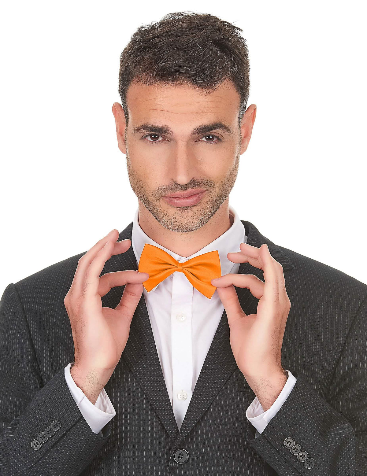 Noeud papillon orange pour adulte