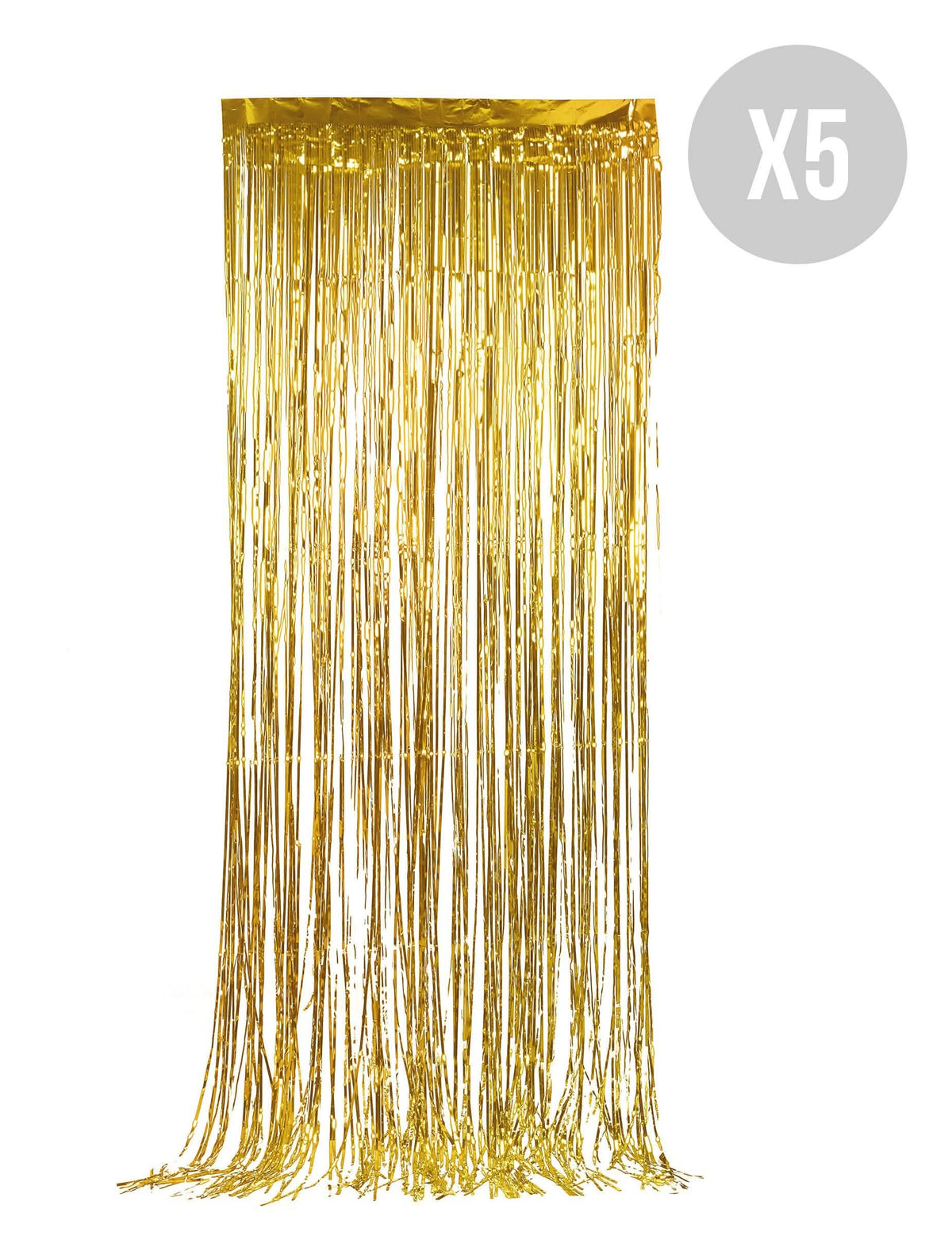 5er-Pack funkelnde goldene Vorhänge für Partydekoration