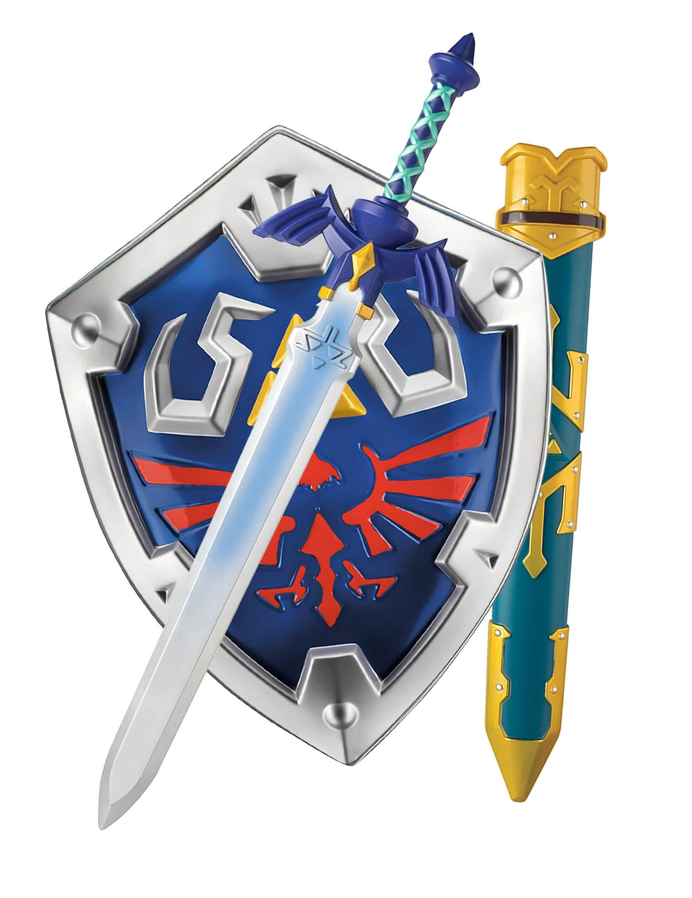Pack Schild und Schwert Link Legend of Zelda für Kinder Blau und Grau, Silber