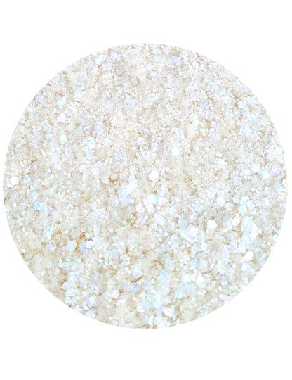 Paillettes biodégradables Nuit Blanche pour adulte blanc iridescent