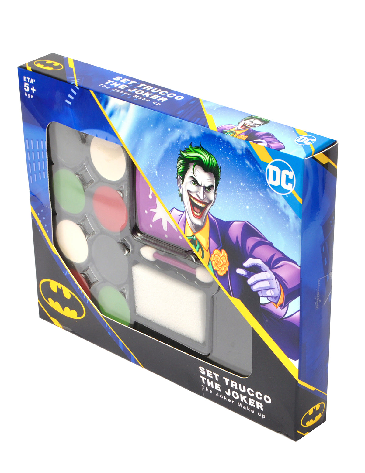 Palette de maquillage Joker pour enfant et adulte multicolore avec pinceaux et éponge