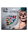 Palette maquillage toile d'araignée Halloween pour adulte multicolore