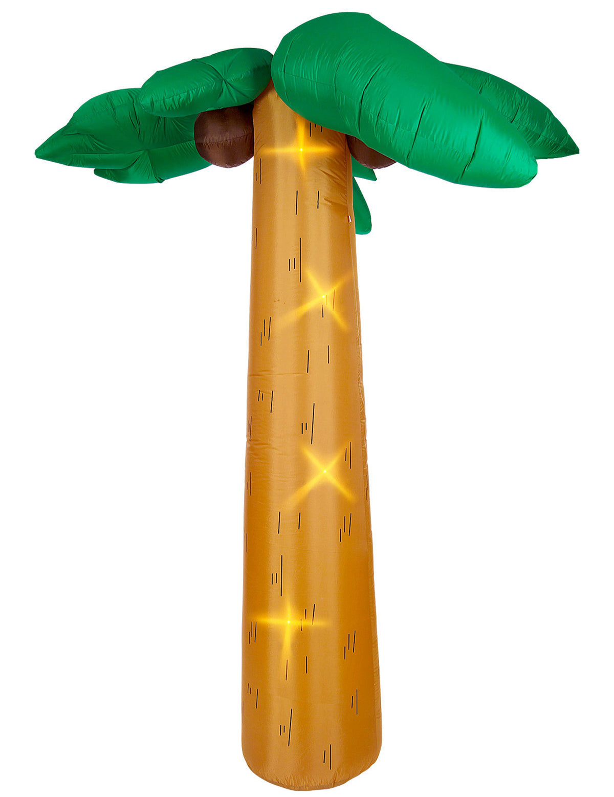 Palme aufblasbar mit Licht-Funktion Partyzubehör braun-grün 270 cm