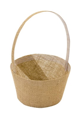 Panier effet jute pour fête ivoire