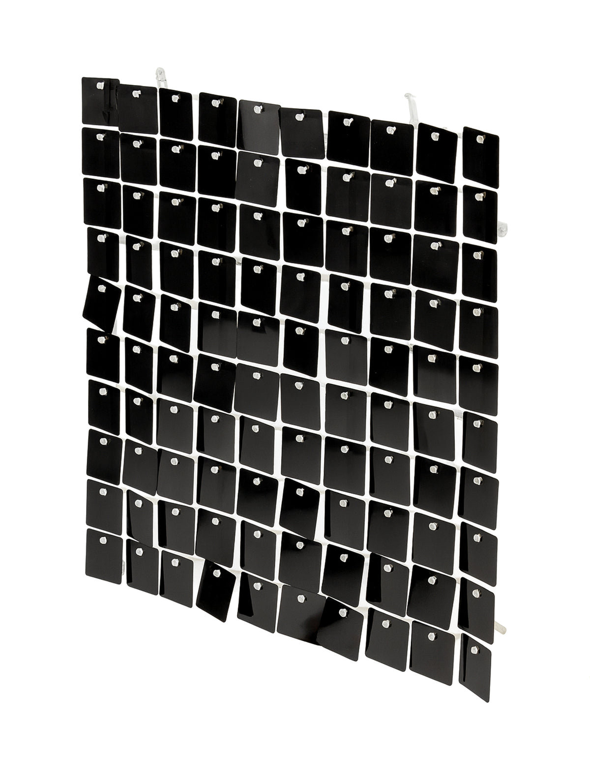 Vue de profil du panneau de fond noir brillant pour fête