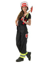 Schwarze Feuerwehrhose mit Hosenträgern für Damen