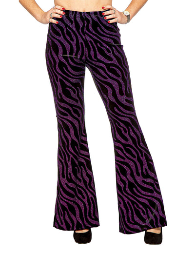 Festliche Damenhose mit rosa Paillettenwellen