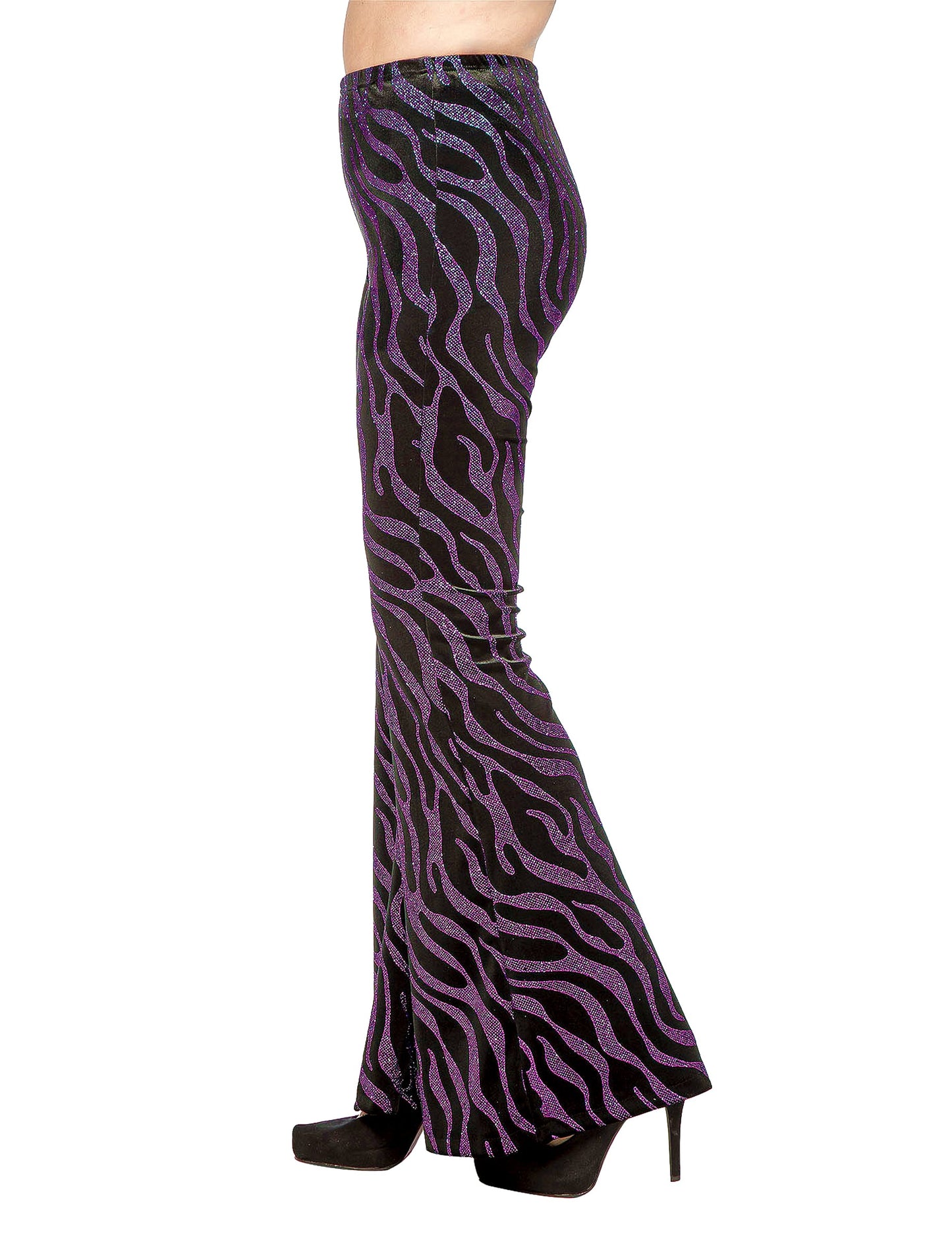 Festliche Damenhose mit rosa Paillettenwellen