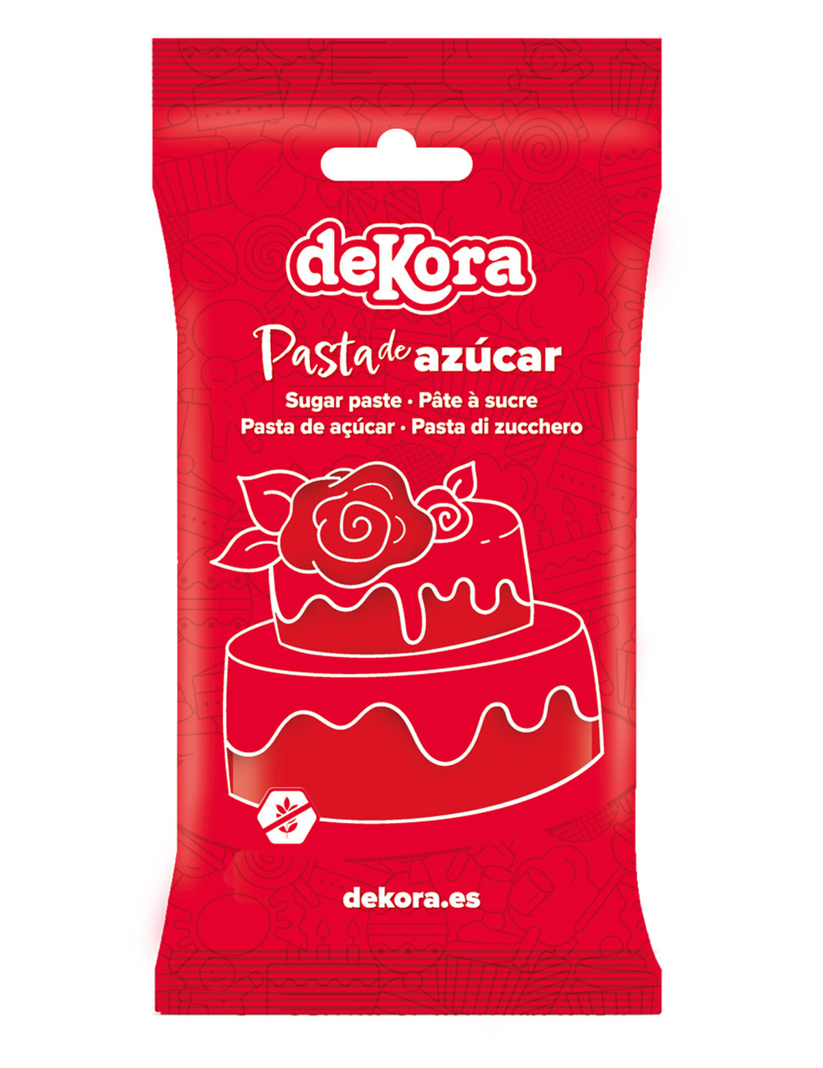 Glutenfreie rote Zuckerpaste 250 g gebrauchsfertig