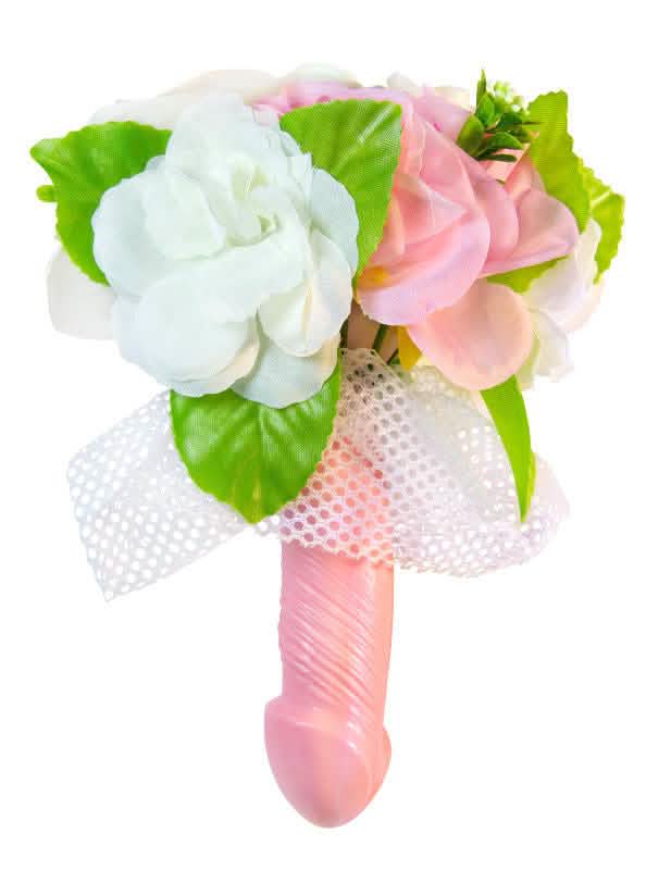 Brautstrauß Penis für Erwachsene Rosa, Pink und Weiß
