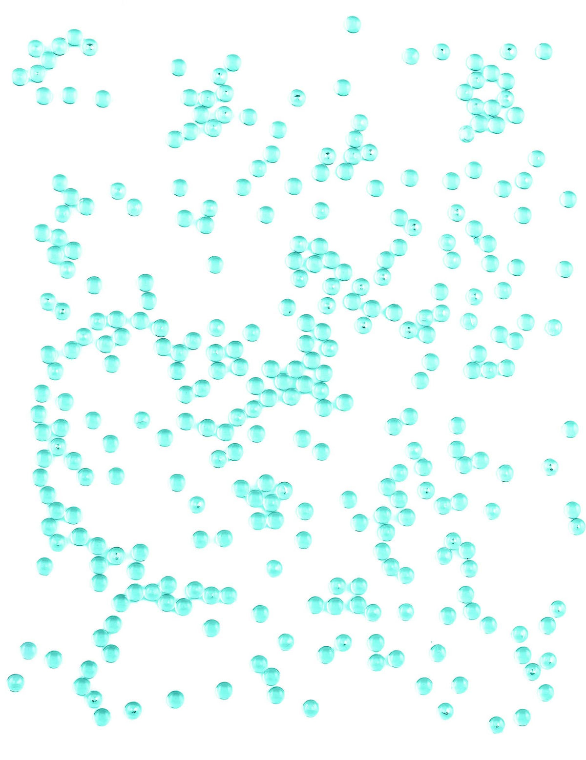 Perles effet goutte de pluie pour décoration de table jade