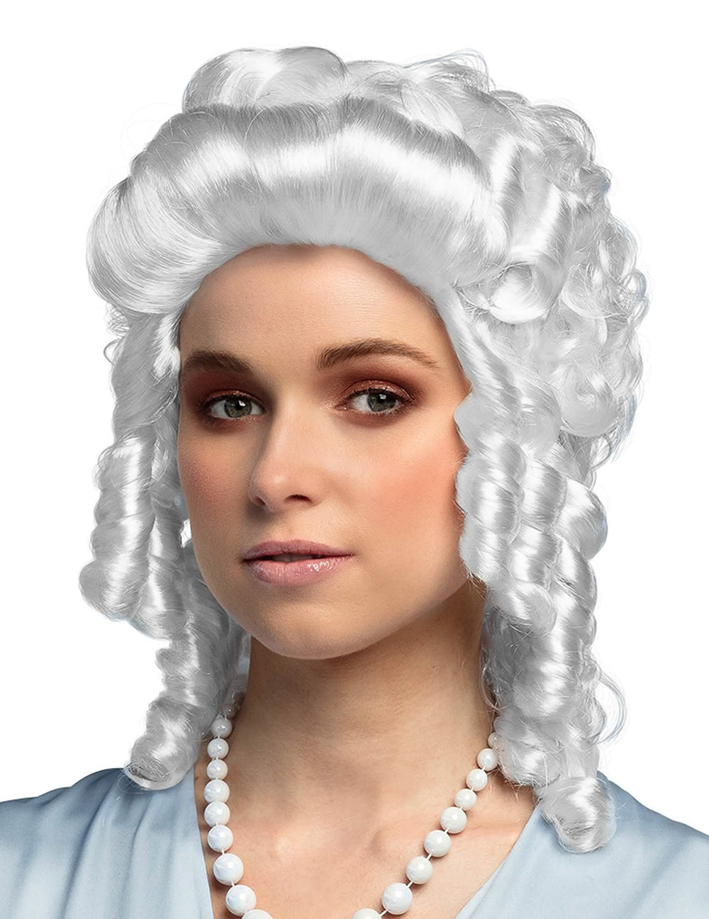 Barocke Perücke für Damen mit weißen Locken