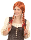 Blonde Perücke mit zwei geflochtenen Zöpfen für Frauen im Schülerinnen Style