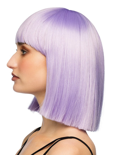 Luxus Bob-Perücke Pastell-Lila für Erwachsene