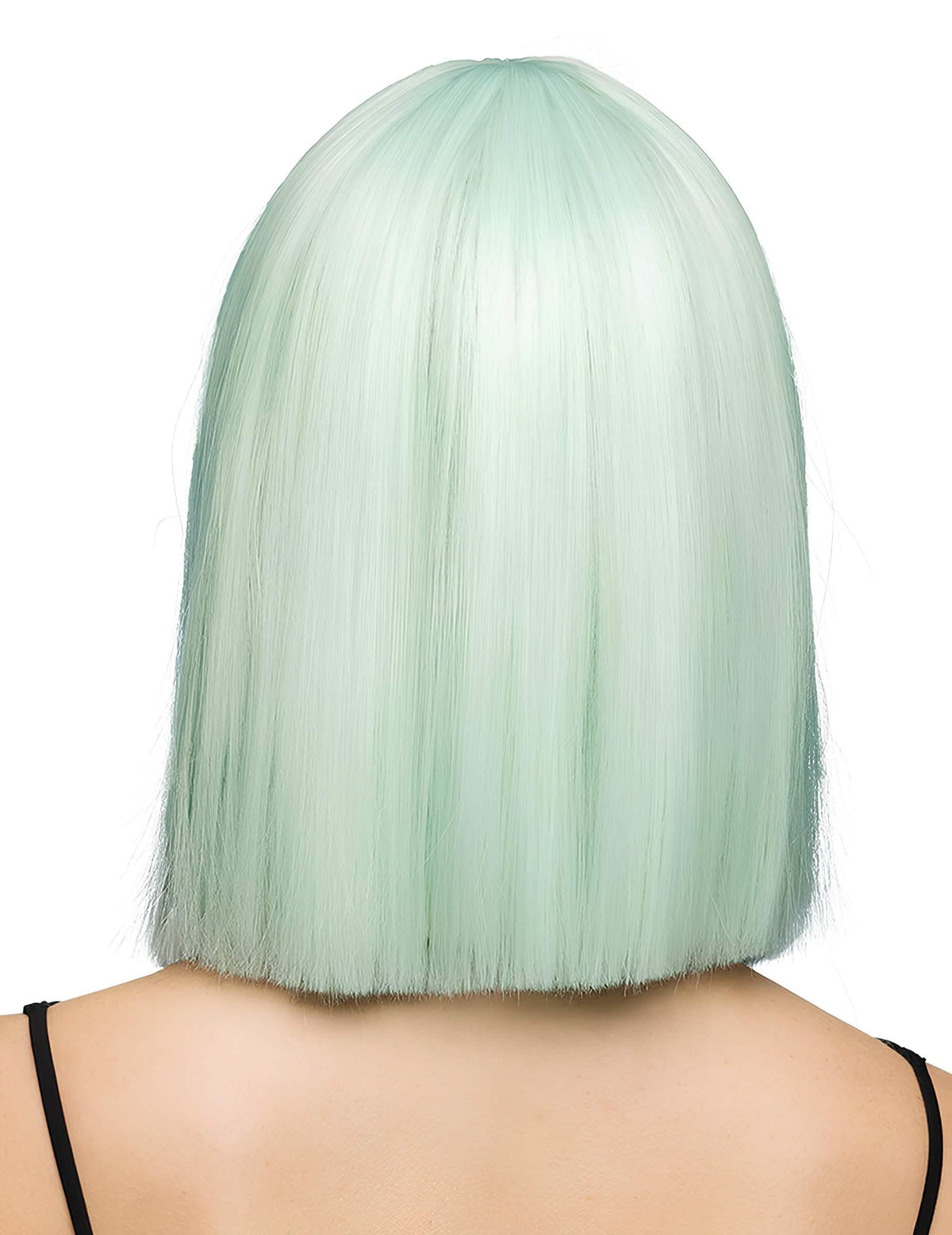 Perruque coiffable carrée menthe pastel luxe adulte