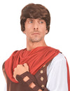 Perruque de romain pour homme châtain courte
